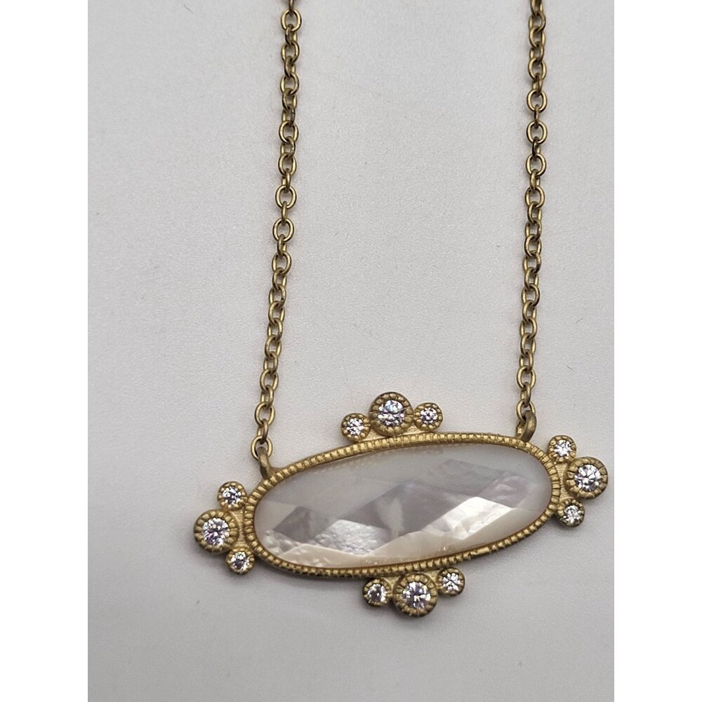 Freida Rothman Amazonian Allure Necklace 925 14K Gold Plated Mother of Pearl - Picture 4 of 10